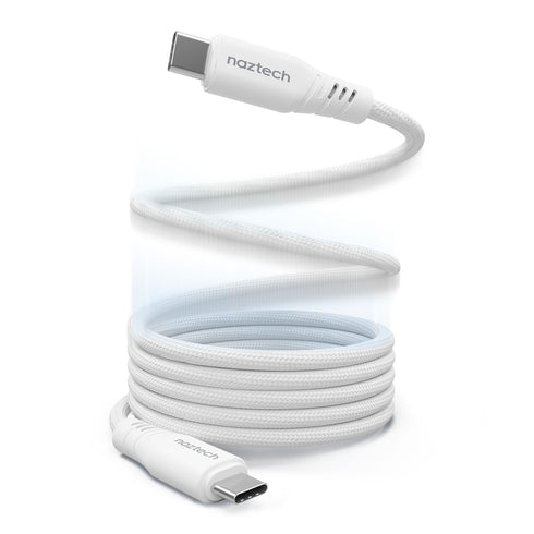 Naztech 6 ft (180cm) ReCoil USB-C to USB-C Magnetic Braided Cable 16049